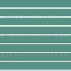 Teal White Raspberry Teal stripes - summer holiday themed print with teal green and white s ...