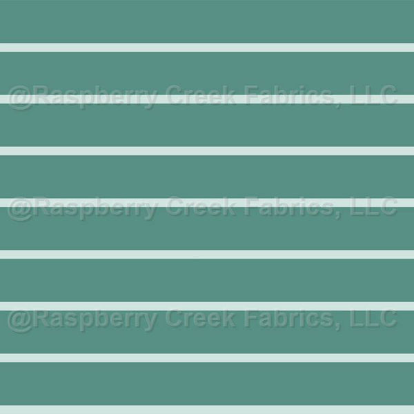 Teal stripes - summer holiday themed print with teal green and white s ...
