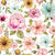 Penelope Watercolor Flowers on White Image
