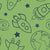 Space Boy - Playful Retro Rockets on Lime Green Image
