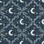 Moon & Stars Lattice in Navy Blue - Count Sheep Collection Image