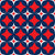 Bold Geometric Pattern with Red Stars on a Navy Blue Background - Modern and Striking Design for Home Decor and More! Image