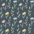 Watercolor Tulips On Navy Blue - Colorway Midnight - Over The Moon Collection By JuneyB Design Image