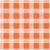 Gingham Plaid Check Soft White on Burnt Orange Classic Retro Blender Image