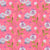 Hydrangea Garden Visitor on Bright Pink Image