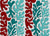 Cool Lava Abstract Design Wallpaper in Red Teal Turquoise Mid-Century Modern Matisse Image