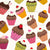 Cupcake Pattern, Muffin Pattern, Chocolate, Hearts Image