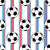 Team Spirit Soccer Balls and Stripes in Red and Blue Image
