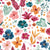 Tropical Jungle Floral on White Image