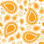 Playful Paisley Bandana Marigold Orange on White Image