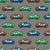 Colorful Toy Pixelated Video Game Cars on Concrete Gray Image