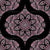 Dusky Rose Fronds Dot Mandala Retro Ogee Image