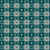 Faux Knitted Wool Gingham with 3 Color Hearts Retro Folk Nordic Warm Grandpa Style Teal Image