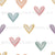 Rainbow Hearts On White | Unicorns & Rainbows Collection By JuneyB Design Image