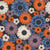 Halloween Retro Pop Floral, Black and Orange, Witch Forest Collection Darks Image