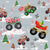 Monster trucks, racing, winter, jingle jam, boys, kids, whimsical, gray, candy cane, gingerbread, snowman, pajama, Christmas Image