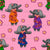 Hula Elephants on Pink: Bohemian Paradise Collection Image