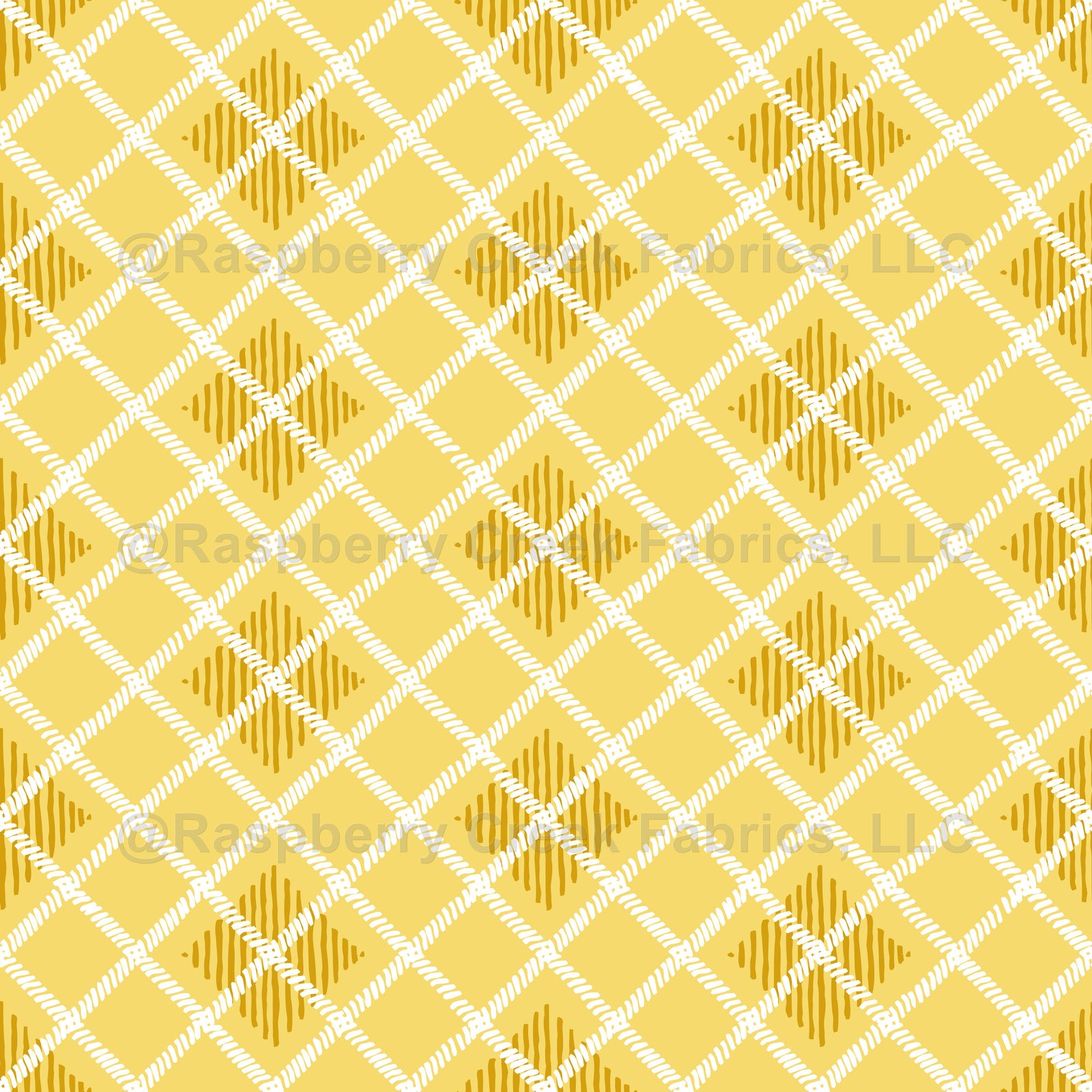 Bright yellow plaid for summer (preppy diamond squares)