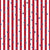 Classic Ticking Stripes in White and Red Elevated with Blue Modern Tossed Hearts Image