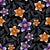 Halloween Floral on Black Image