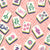 Scattered Preppy Mahjong Tiles in Salmon Image