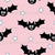 Halloween bats with fun faces in pink Image