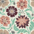 Mid Century Retro Autumn Floral in Red Mahogany and Neptune Green Image