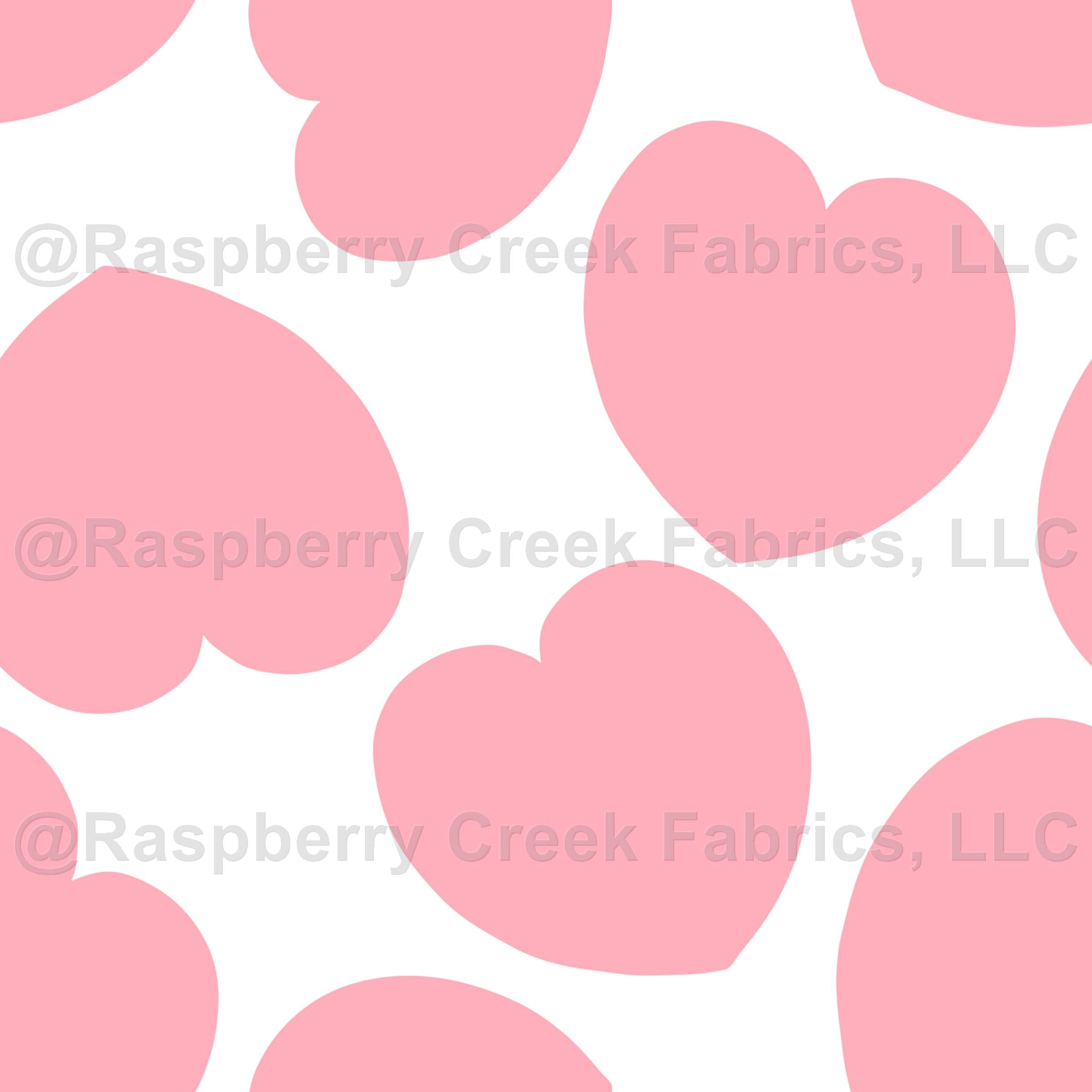 Large hand drawn Pink hearts on a white background, valentines day