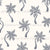 Whimsical Scattered Boho Palm Trees Silhouettes in Grayish Navy Blue on Off White Image