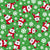 Polar Bears and Snowflakes on Green Image