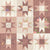 Cheater Quilt Vintage Cottagecore Stars and Florals Patchwork in Dusty Pink, Stitchgarden Cottage Collection by The Sewing Sailor Image