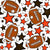 Team Spirit Footballs and Stars in Cleveland Browns Colors Brown and Orange Image