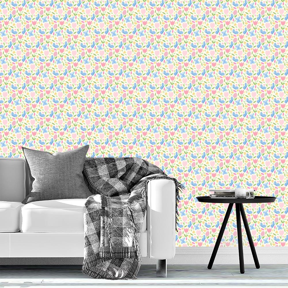 Pastel Break Wallpaper | Spring Shower by Mishka Studio