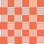 Plaid pattern - small checkerboard - dark orange and white checks Image