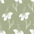 Hand Drawn White Flowers Bubbles Leaves and Stems on Soulful Sage Green Image