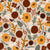 Autumn Floral in Cream, Yellow, Burgundy, Red, Sage Green and White Image