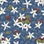 Coffee Cherries and Blossoms with Coffee Beans in blue - Coffee Time Collection Image