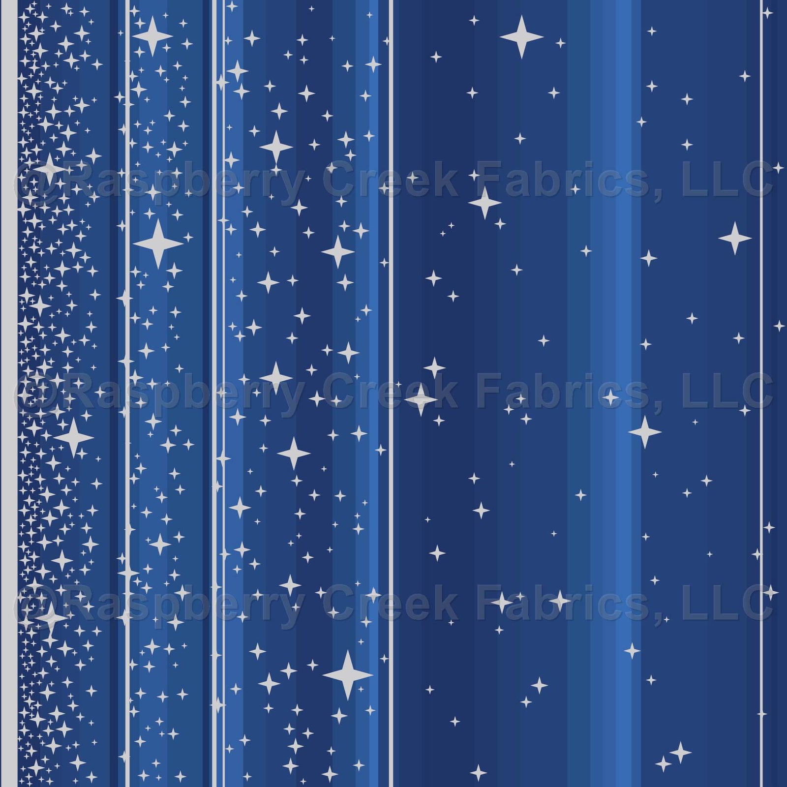 NorthStar Christmas Collection - Blue with Grey Star Creation Design – Shades of Blues with Grey Silver