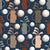 Golf Club Bags and Balls on Navy Image