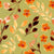 Autumn Leaves - Fall leaves and flower buds in autumn colors on a light olive green background Image