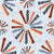 Animal Prints Circle Flowers Blue and Orange Image