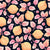 Lemon Blossoms Pink Yellow Orange with Pink Cherry Flowers on Dark Gray Image