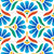 Colorful Watercolor Bright Peacock Blue and White Deco Blooms Pop Art Wallpaper Image