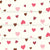 Textured Ditsy Hearts on Boho Off White Image