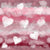 White Heart Clouds Floating in a Rosy Red Colored Sky gradient Image