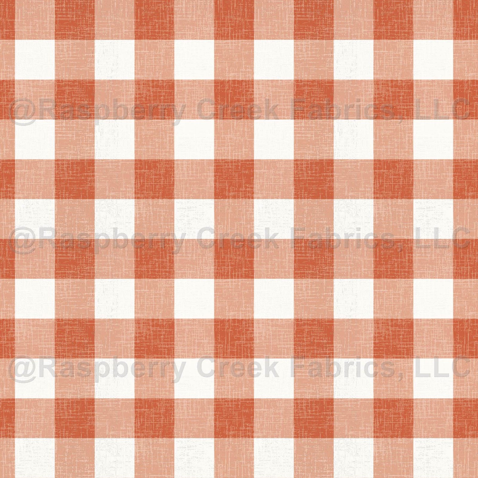 Happy Thanksgiving Collection - Linen Gingham - Rust (medium)