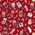 Christmas Day - Santa is coming to town over red gingham Image
