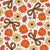 Autumn Splendor Pumpkins Bows Sunflowers Ivory Image