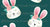 Hoppy Easter Honey Bunnies Deep Teal Image