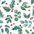 Farmhouse Christmas Greenery with Holly Berries Image